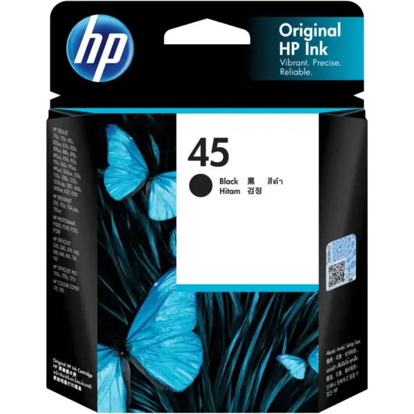 HP 45 Large Black Original Ink Cartridge (51645AE) In Lagos Nigeria